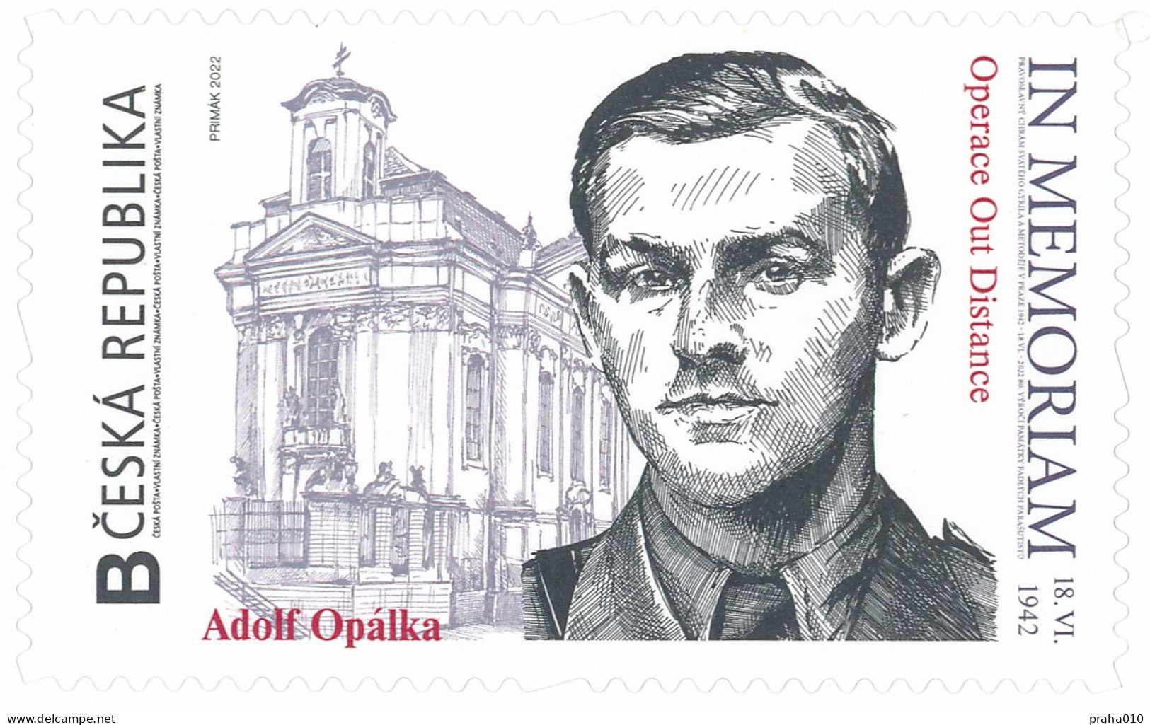 Czech Rep. / My Own Stamps (2022) 1402: IN MEMORIAM 1942 - Adolf Opalka (1915-1942) Operation Out Distance / WW2 - Unused Stamps