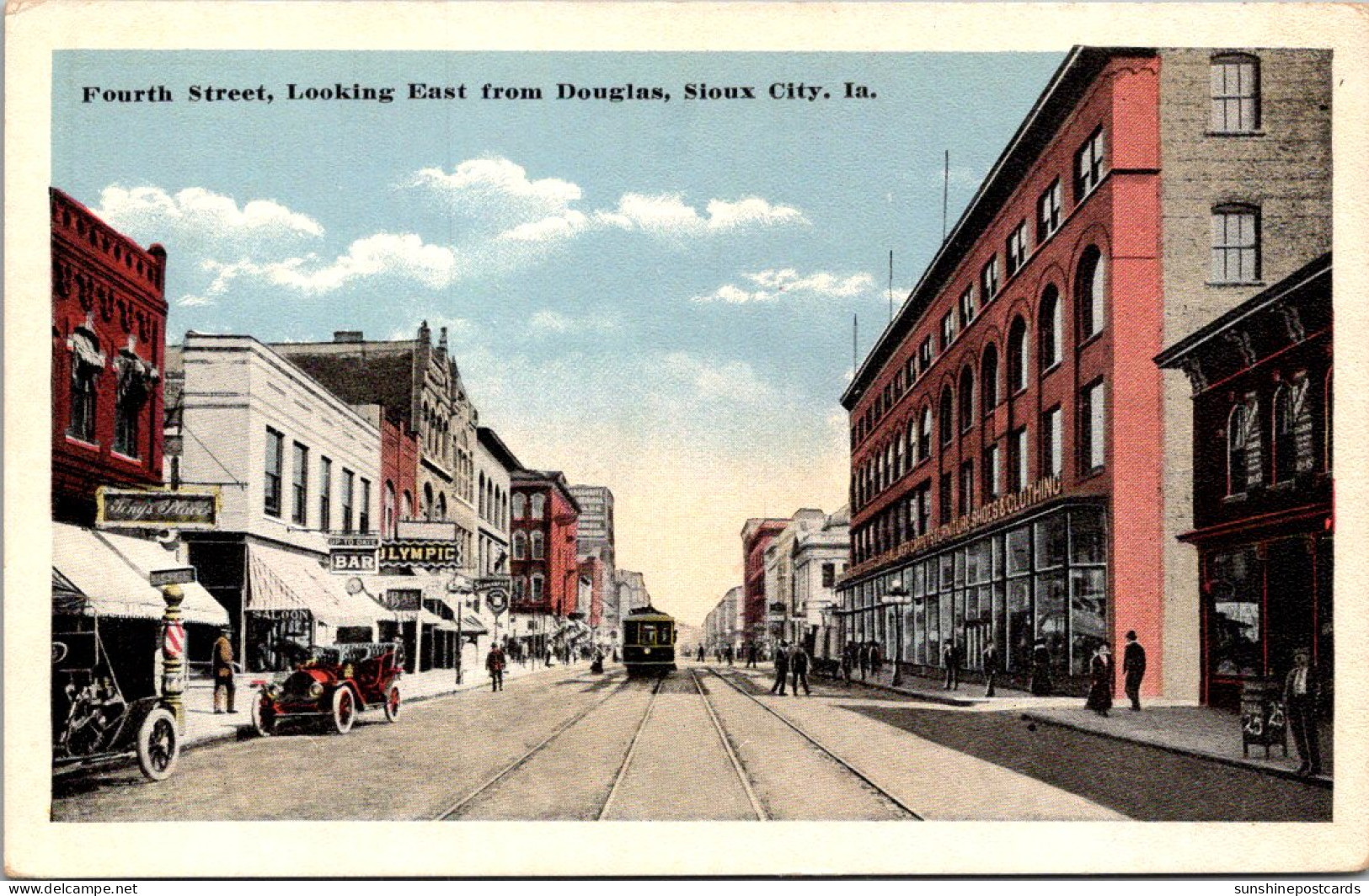 Iowa Sioux City Fourth Street Looking East From Douglas - Sioux City