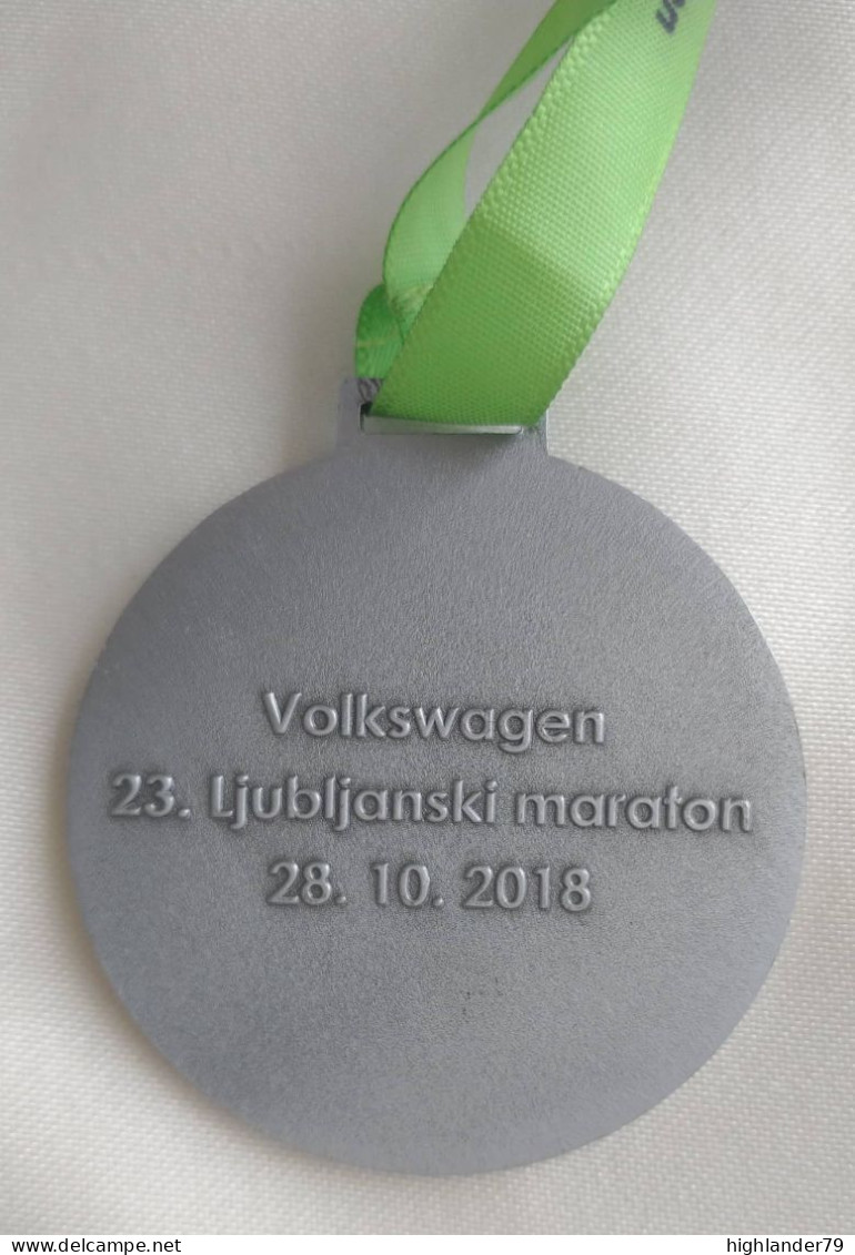 Ljubljana Marathon Volkswagen Medal 2018 Slovenia - Leichtathletik