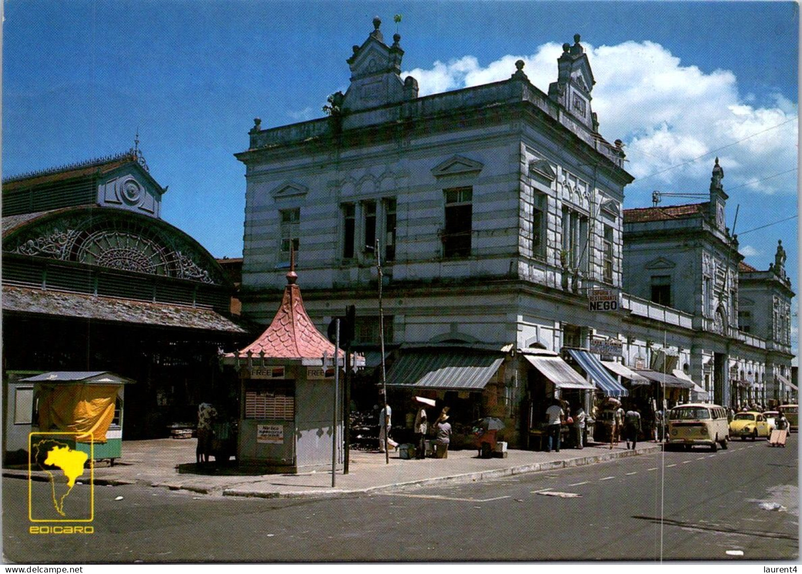 (1 Q 33) Brazil -  (posted To France 1980's) Manaus Mercado Municipal (market) - Manaus