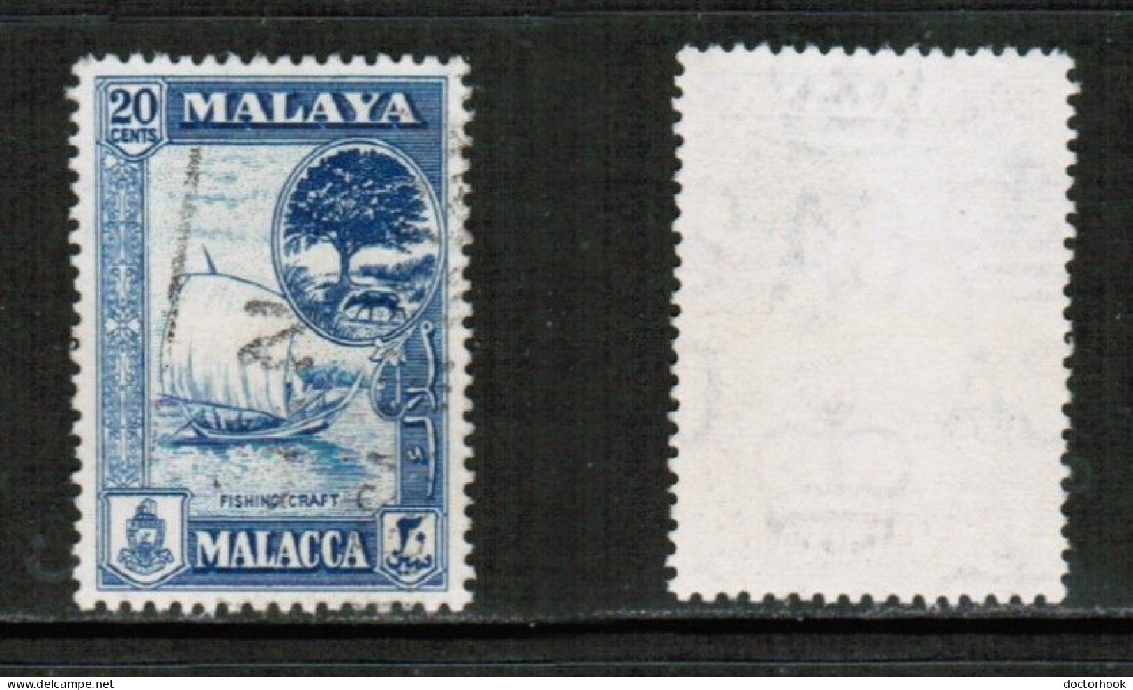 MALAYA---Malacca   Scott # 51 USED (CONDITION AS PER SCAN) (Stamp Scan # 897-13) - Malacca