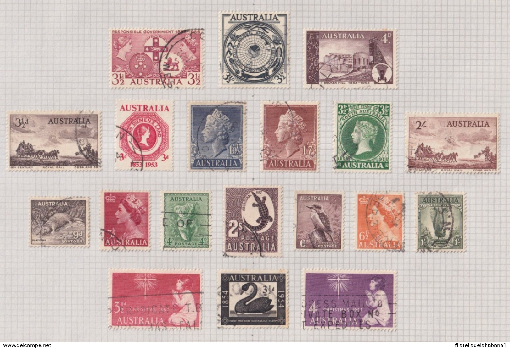 F-EX37572  AUSTRALIA CLASSIC STAMPS LOT. - Verzamelingen