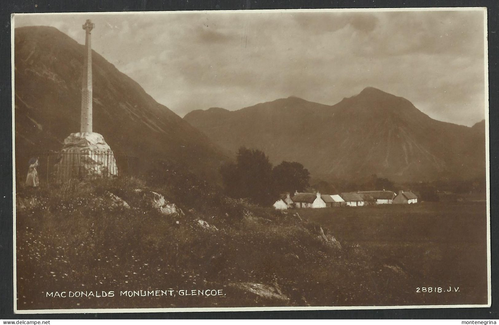 GLENCOE - Monument Macdonalds - Real Photograoh - Old Postcard (see Sales Conditions) 07904 - Inverness-shire