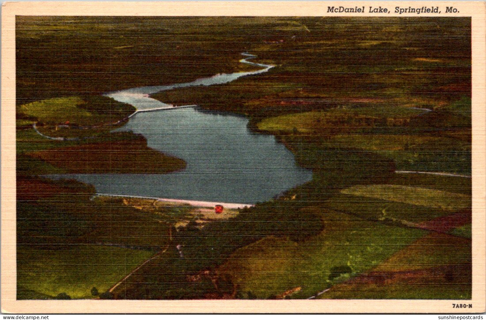 Missouri Springfield Aerial View McDaniel Lake Curteich - Springfield – Missouri