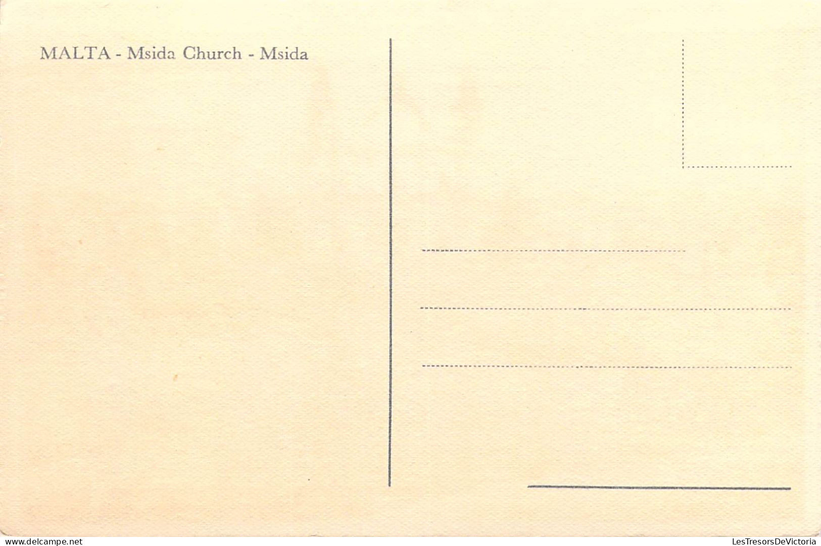 MALTE - Msida Church - Msida - Carte Postale Ancienne - Malte