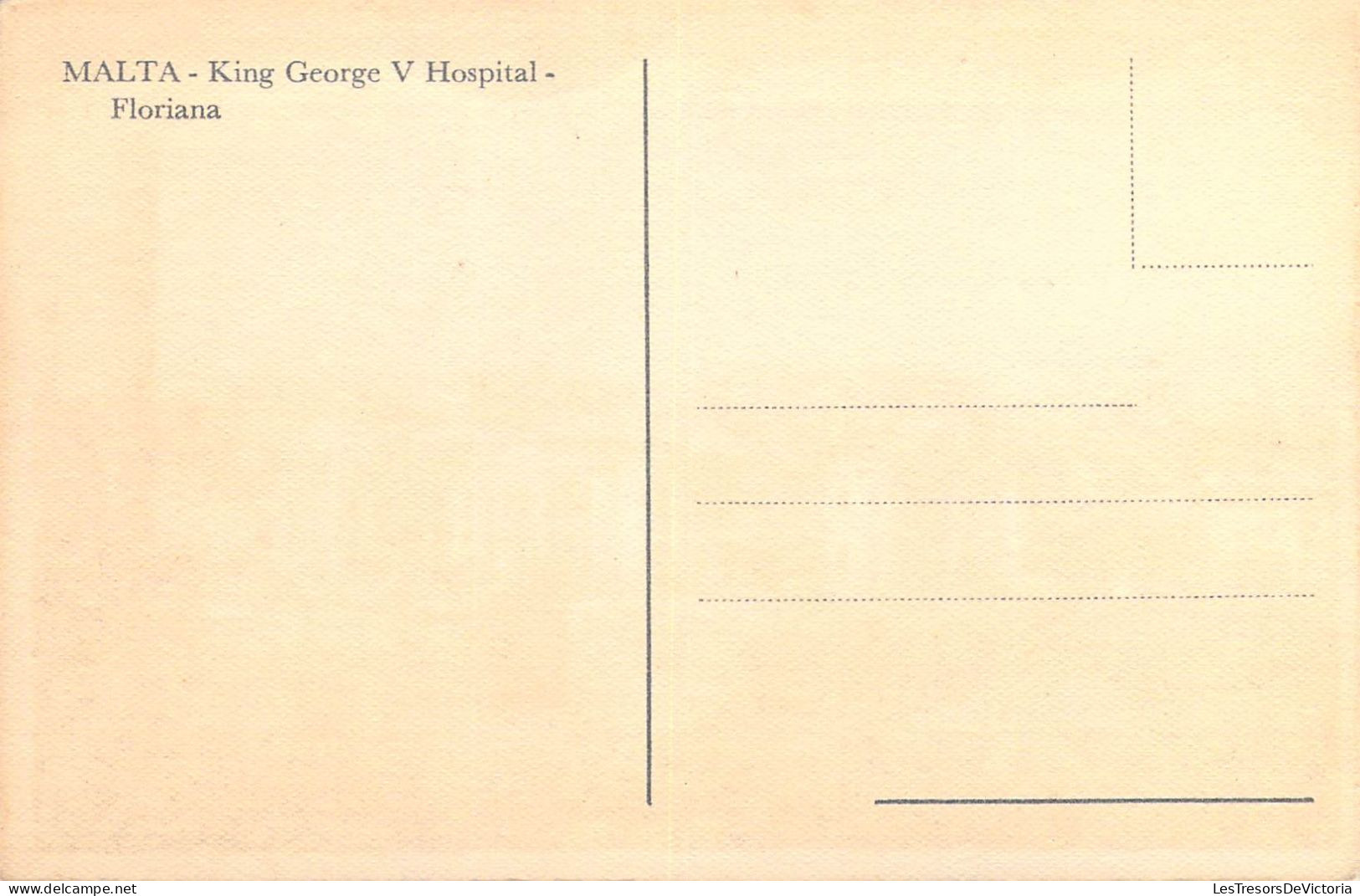 MALTE - King George V Hospital - Floriana - Carte Postale Ancienne - Malta