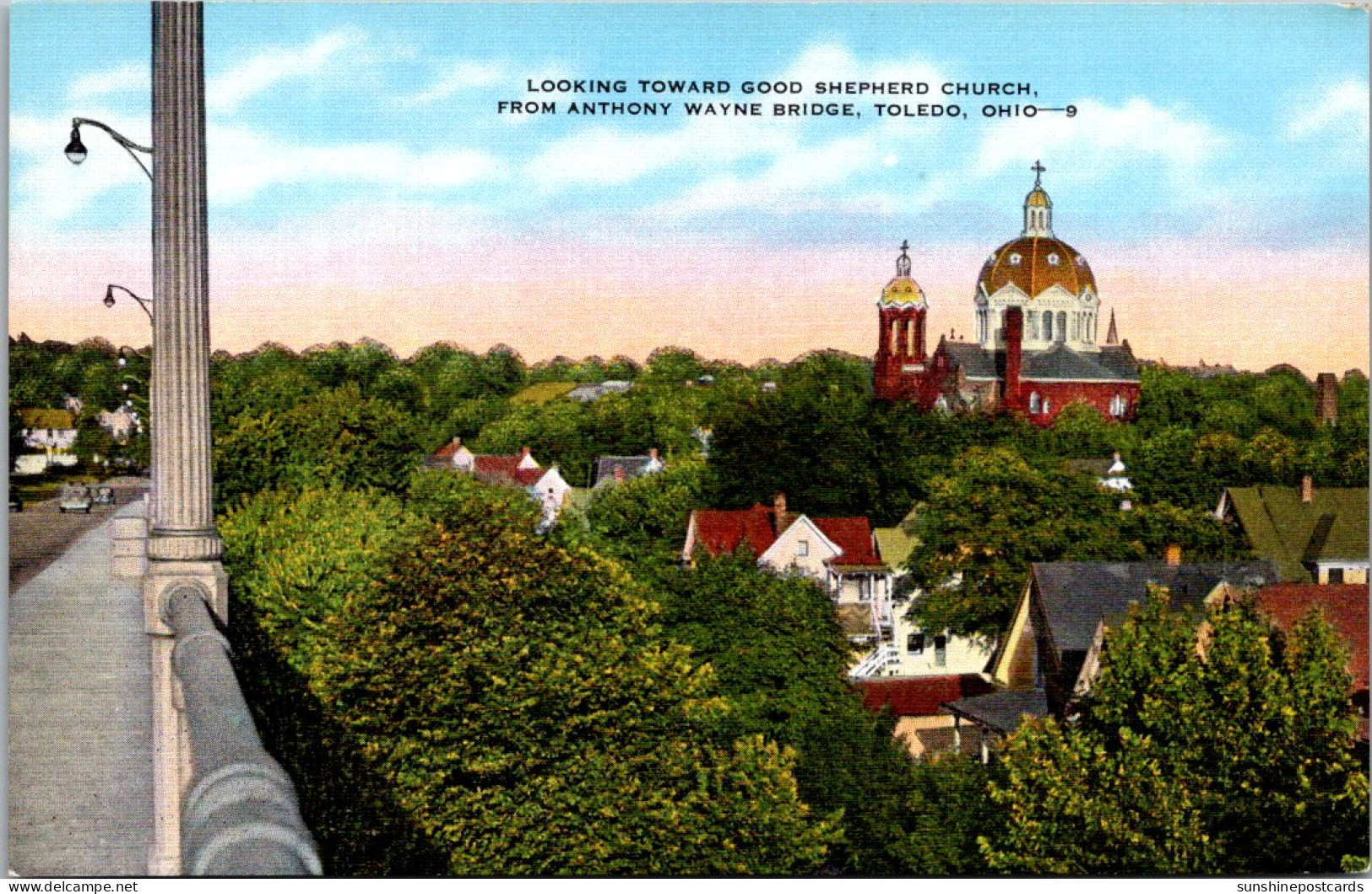 Ohio Toledo Looking Toward Good Shepherd Church From Anthony Wayne Bridge - Toledo