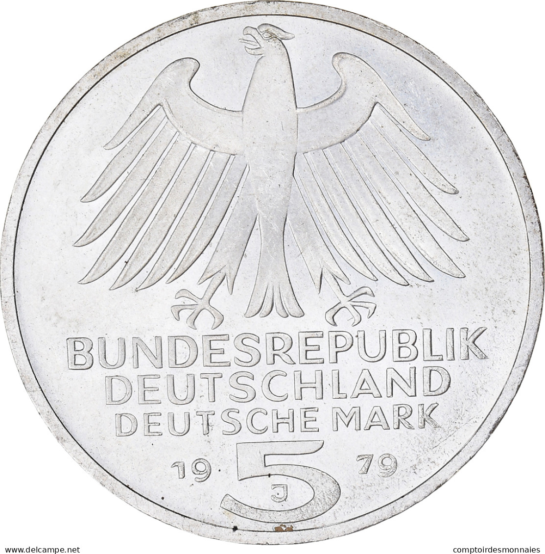 Monnaie, République Fédérale Allemande, 5 Mark, 1979, Hamburg, Germany, SUP - 5 Mark
