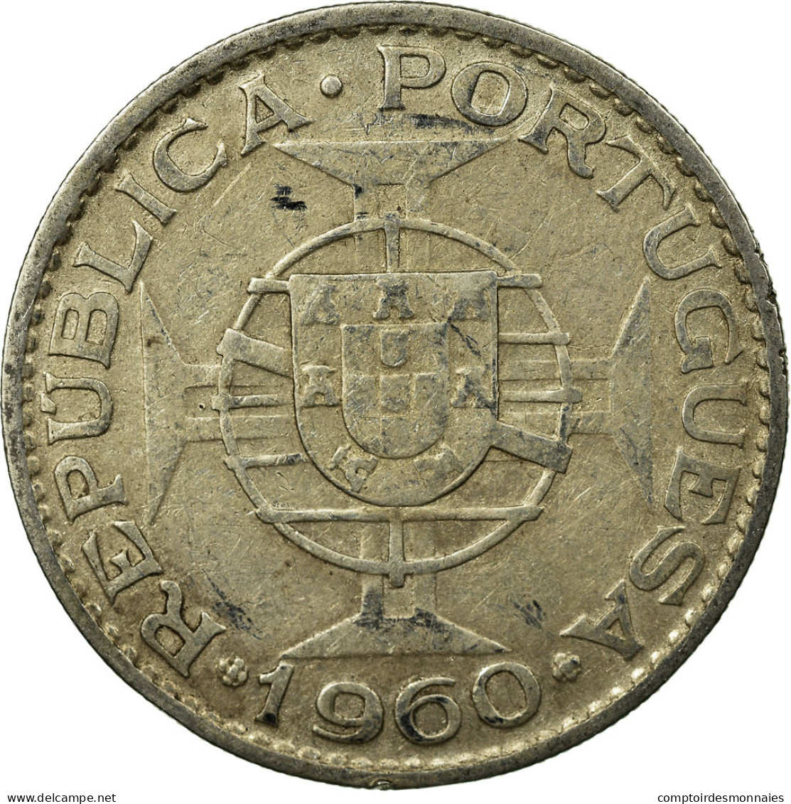 Monnaie, Mozambique, 20 Escudos, 1960, TTB, Argent, KM:80 - Mozambico