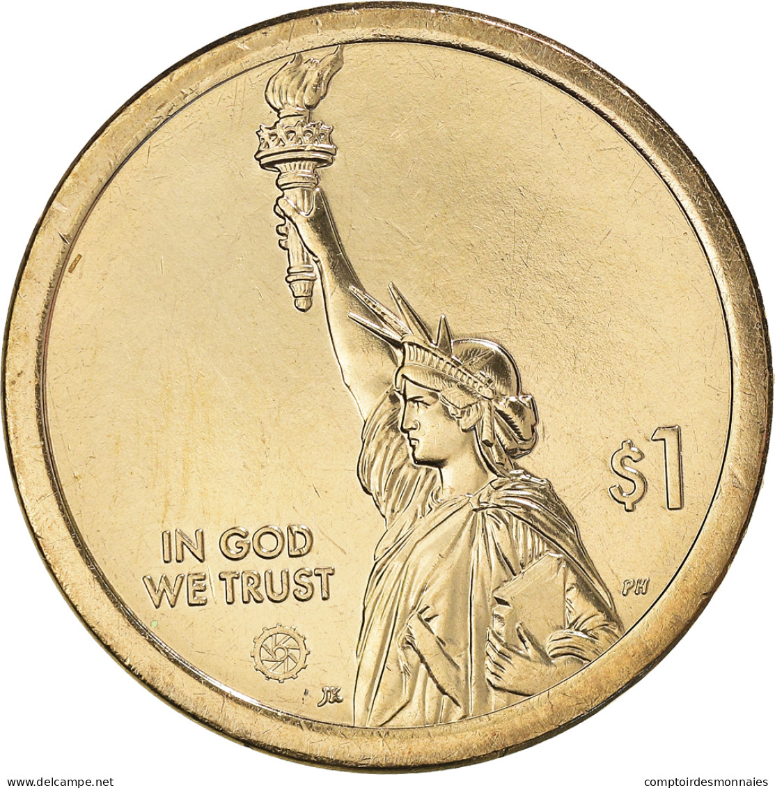 Monnaie, États-Unis, Dollar, 2021, Denver, American Innovation - Virginia, SPL - 2000-…: Sacagawea