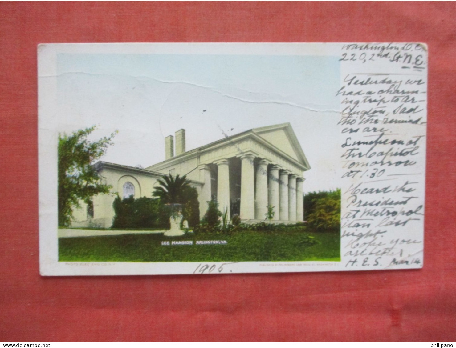 Private Mailing Card.  Lee Mansion.   Arlington Virginia > Arlington -     ref 6025 - Arlington