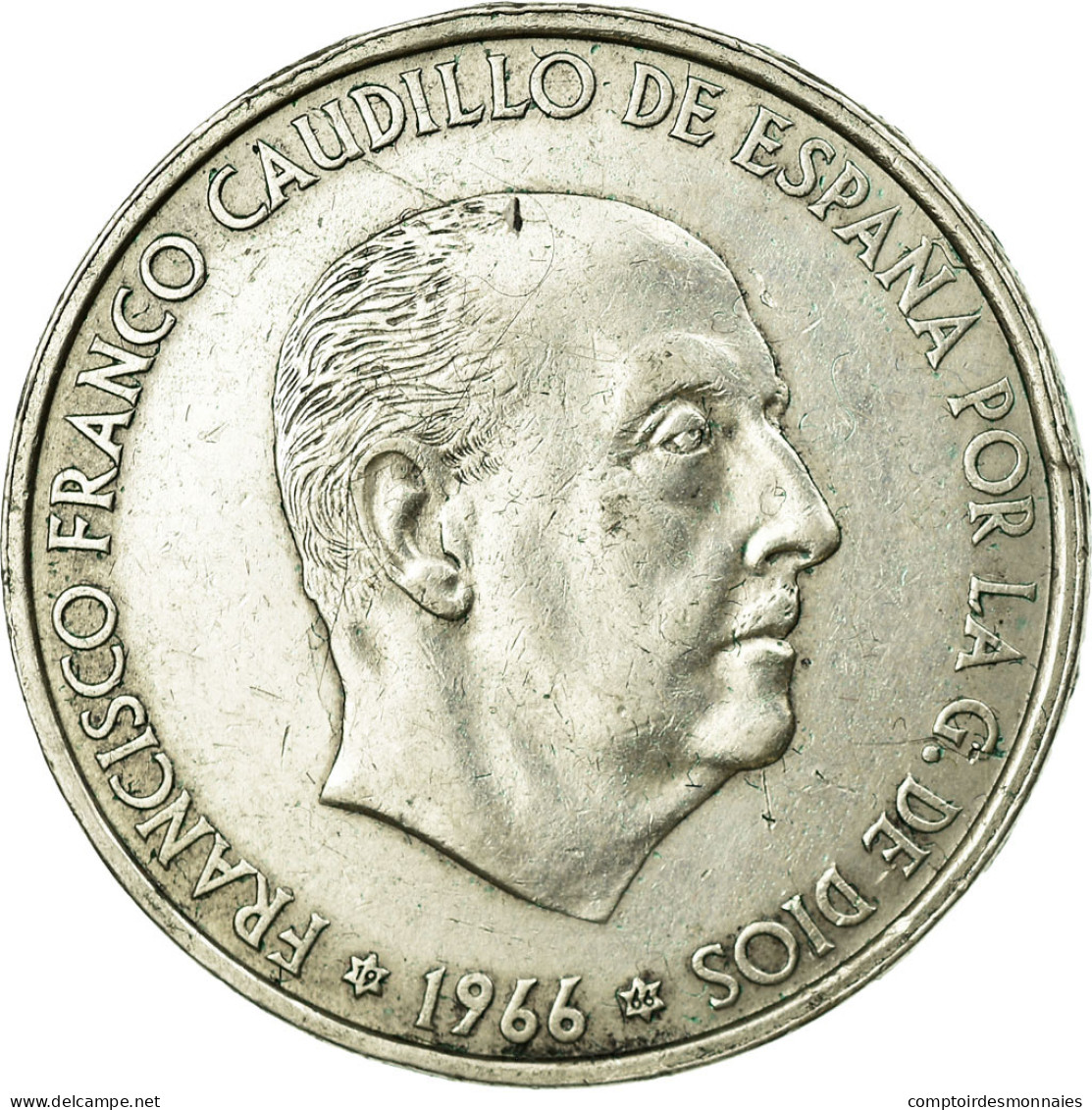 Monnaie, Espagne, Caudillo And Regent, 100 Pesetas, 1966, TTB, Argent, KM:797 - 100 Peseta