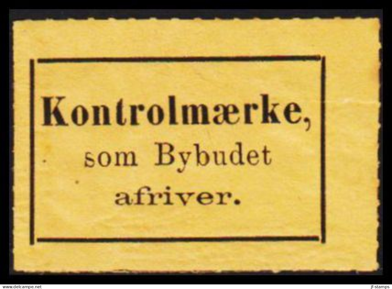 1869. NORGE.  DRAMMENS BYPOST (1 SKILLING BREVMÆRKE Fra I. B. Hagens Bybudkontor) Kontrolmærke Som Bybudet... - JF531605 - Lokale Uitgaven