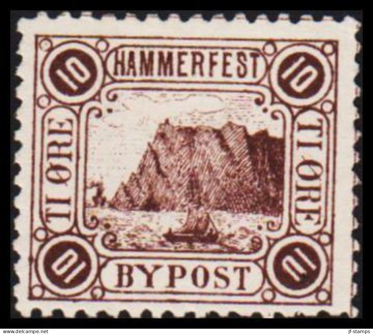 1888. NORGE. HAMMERFEST BYPOST TI ÖRE. No Gum.   - JF531626 - Emissions Locales