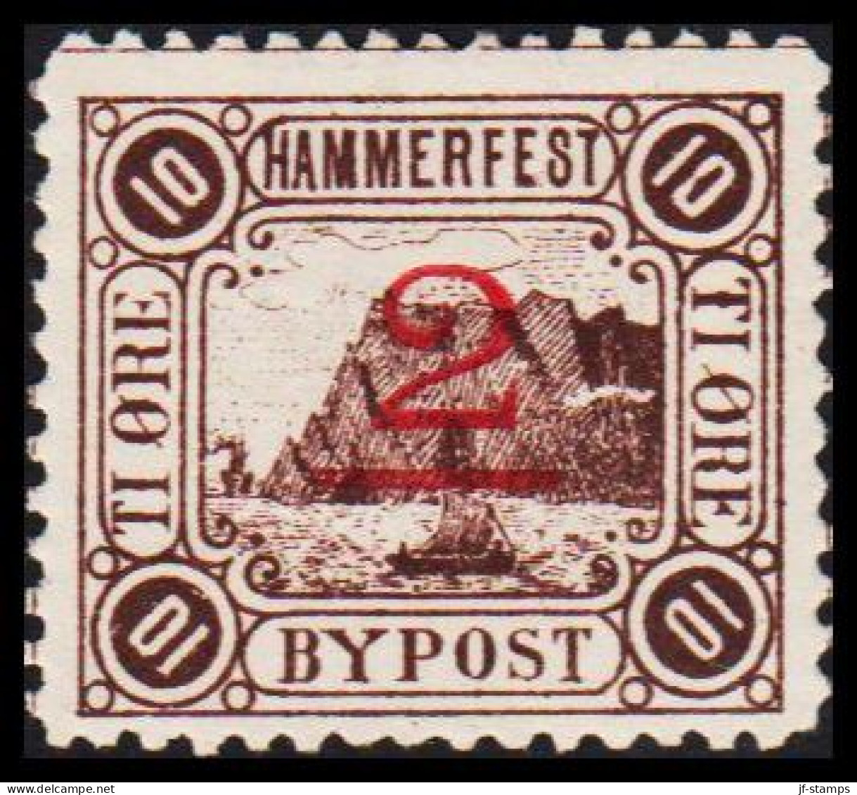 1888. NORGE. HAMMERFEST BYPOST 2 On TI ÖRE. Hinged.  - JF531627 - Ortsausgaben