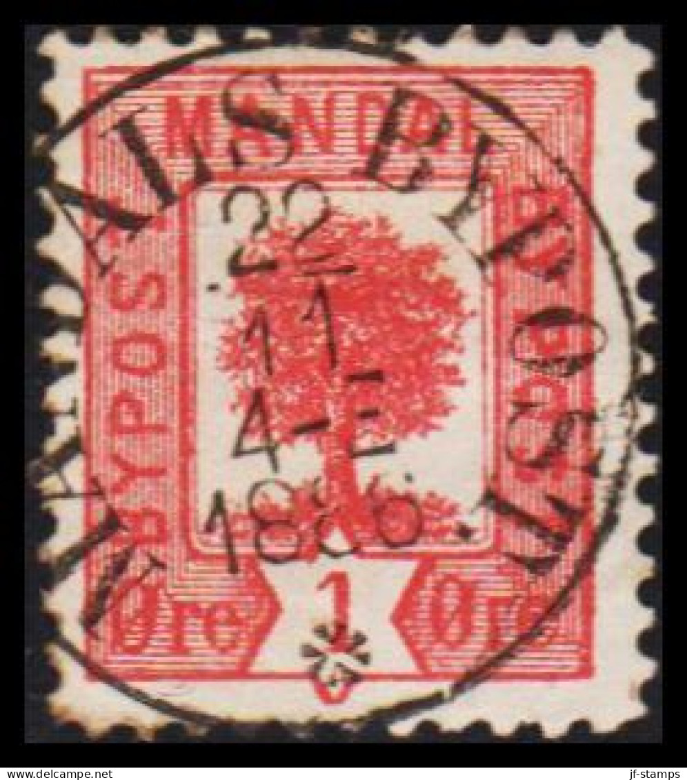 1886. NORGE. MANDAL BYPOST 1 ØRE. LUXUS Cancelled MANDALS BYPOST 22 11 1886.  - JF531628 - Emissioni Locali