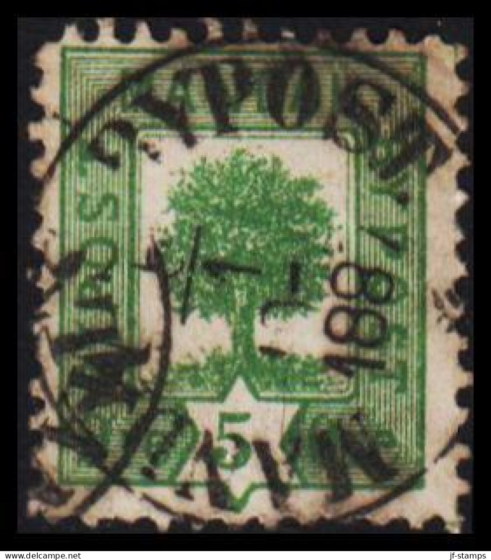 1886. NORGE. MANDAL BYPOST 5 ØRE. LUXUS Cancelled MANDALS BYPOST 5 1 1887.  - JF531630 - Emissioni Locali