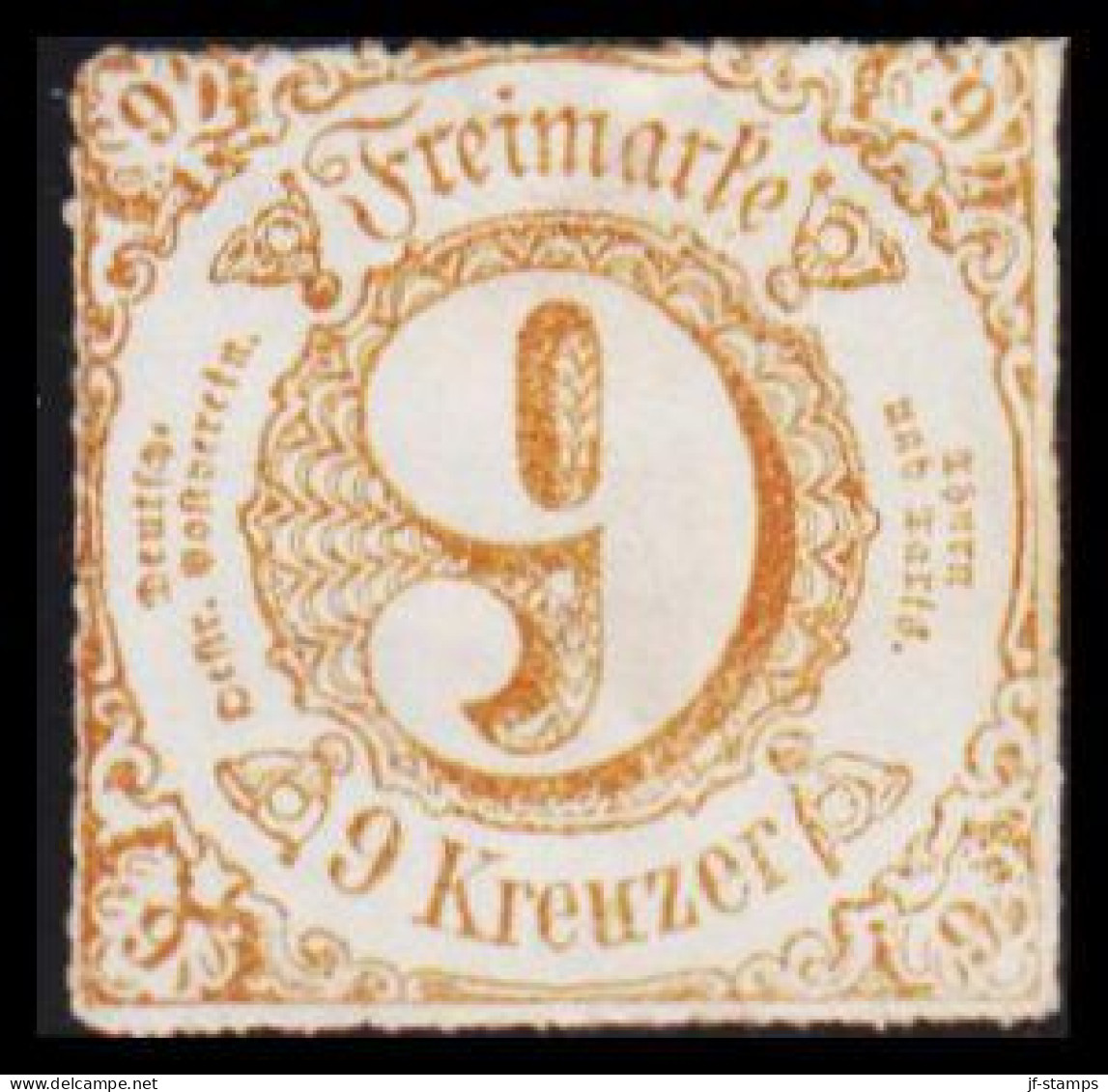 1866. THURN UND TAXIS.  9 Kreuzer. No Gum. Thin.  (Michel 54) - JF531674 - Mint