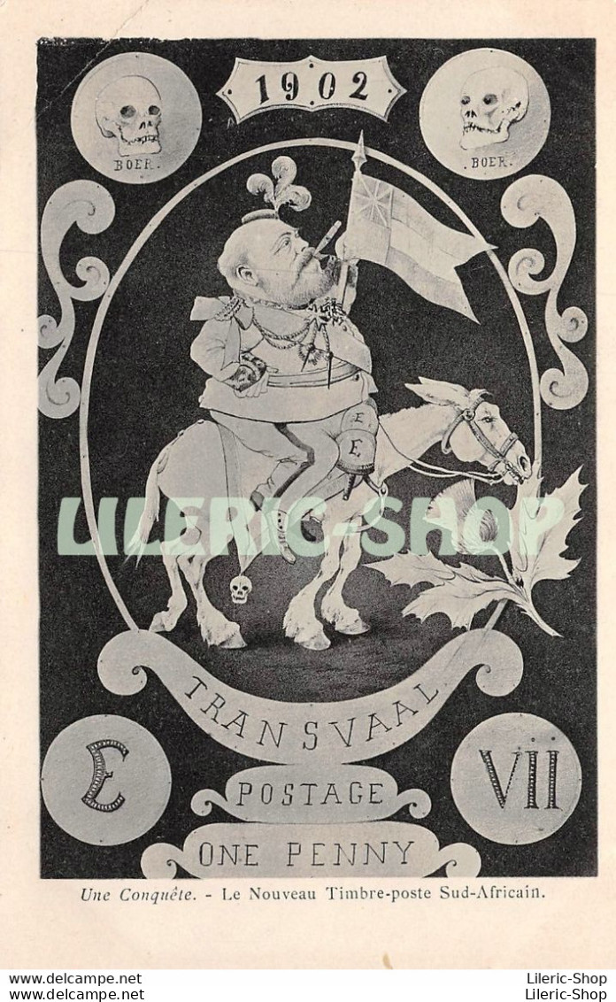 CPA Précurseur Politique Caricature Satirique  - Édouard VII Souverain Britannique Au Transvaal  - Signé ESPINASSE - Satiriques