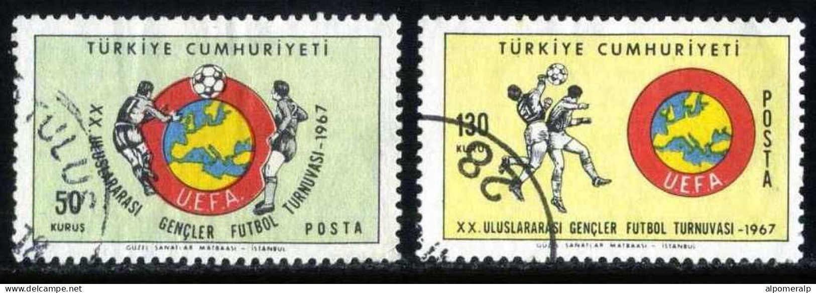 Türkiye 1967 Mi 2042-2043 Football (Soccer) - Usados