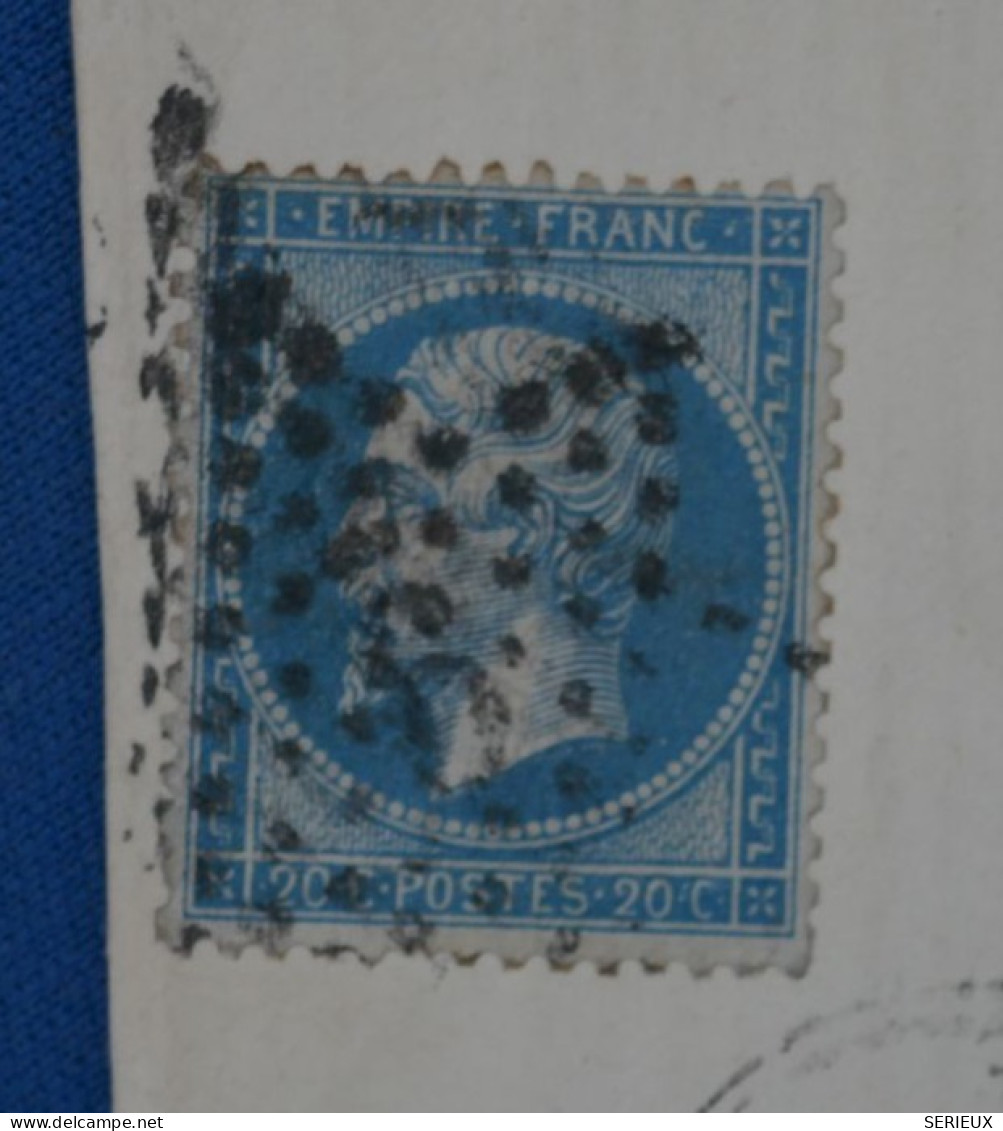 BR2 FRANCE BELLE LETTRE RR 1869 ETOILE DE  PARIS N °9  A MONTMELLIAN + AFFRANCH. INTERESSANT - 1862 Napoleone III