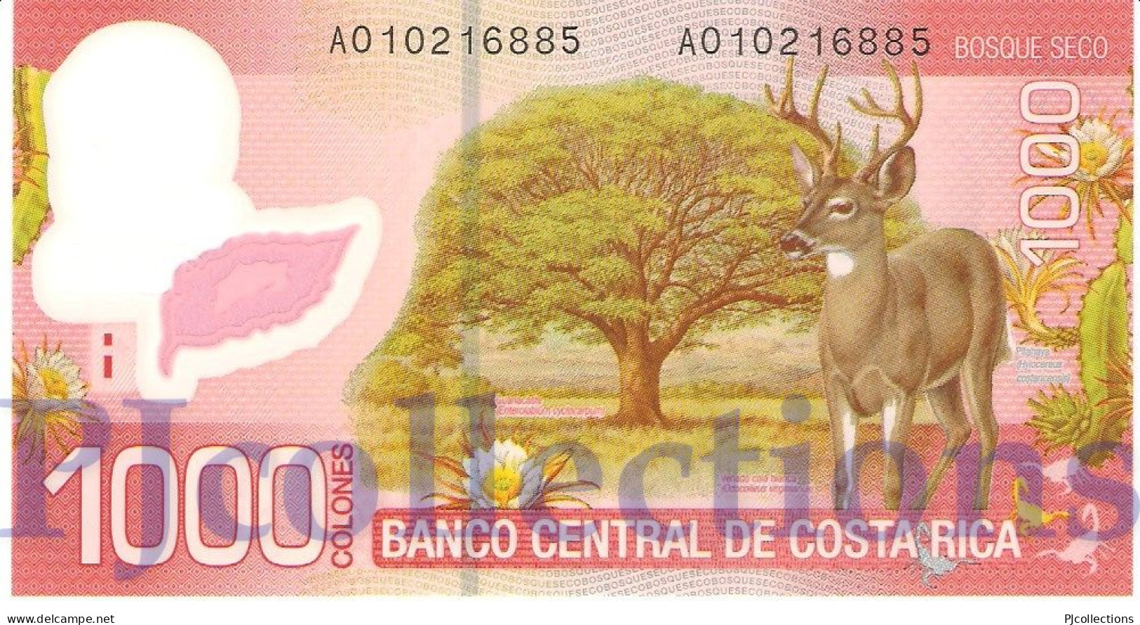 COSTA RICA 1000 COLONES 2009 PICK 274a POLYMER UNC - Costa Rica