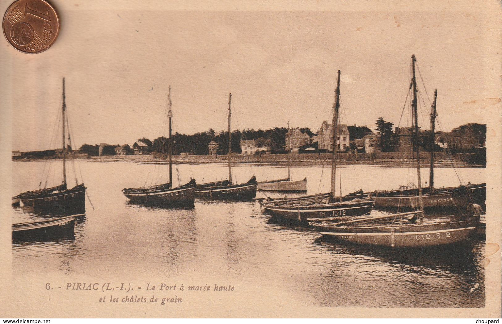 44  - Carte Postale Ancienne De  PIRIAC SUR MER   Le Port Et Les Chalets De Grain - Piriac Sur Mer
