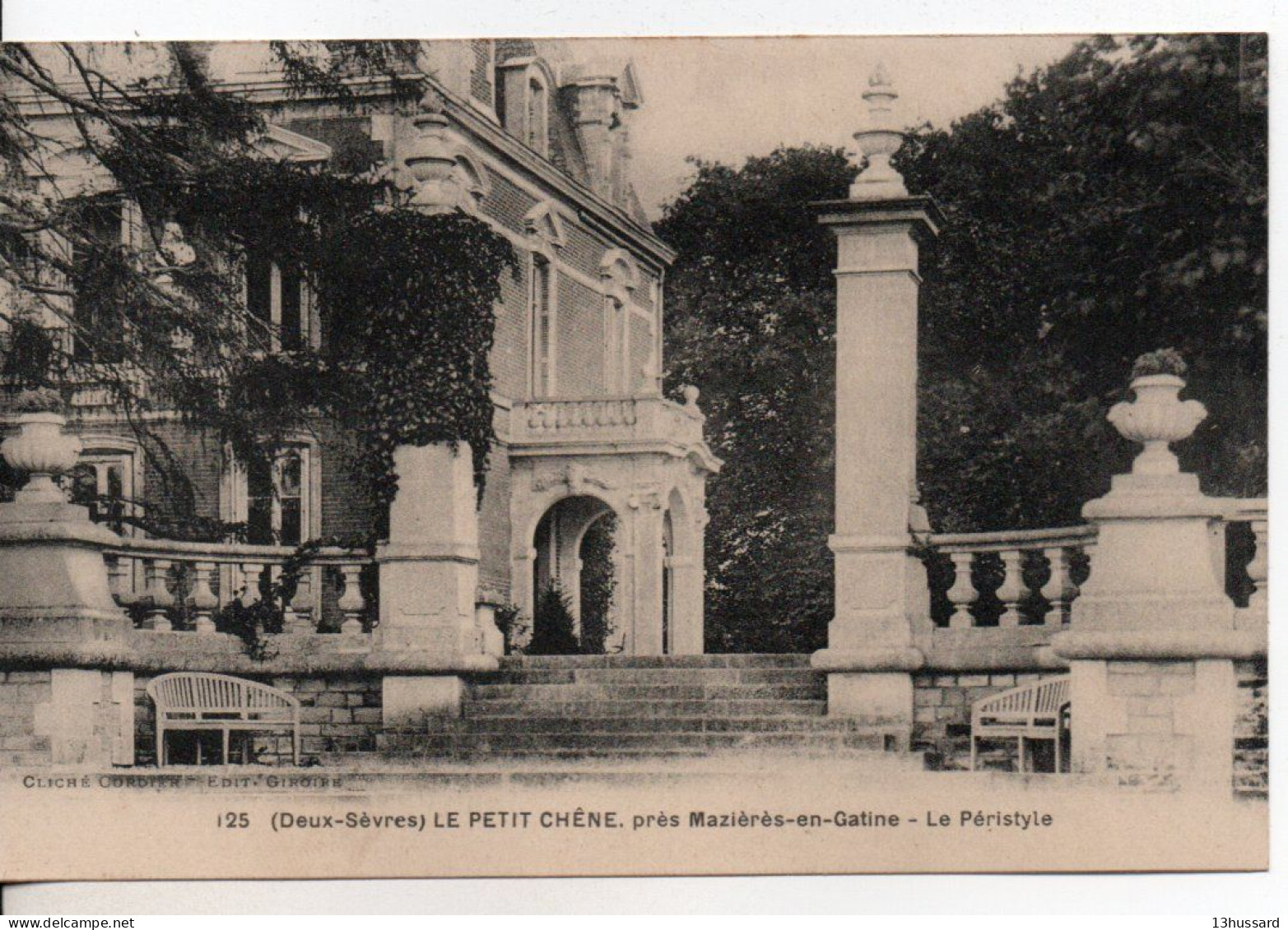 Carte Postale Ancienne Mazières En Gâtine - Le Petit Chêne. Le Péristyle - Mazieres En Gatine