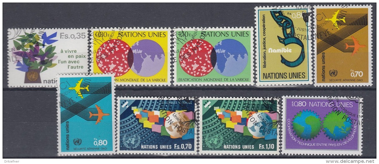 UNO GENF  Jahrgang 1978, Gestempelt, Komplett 72-80 - Used Stamps