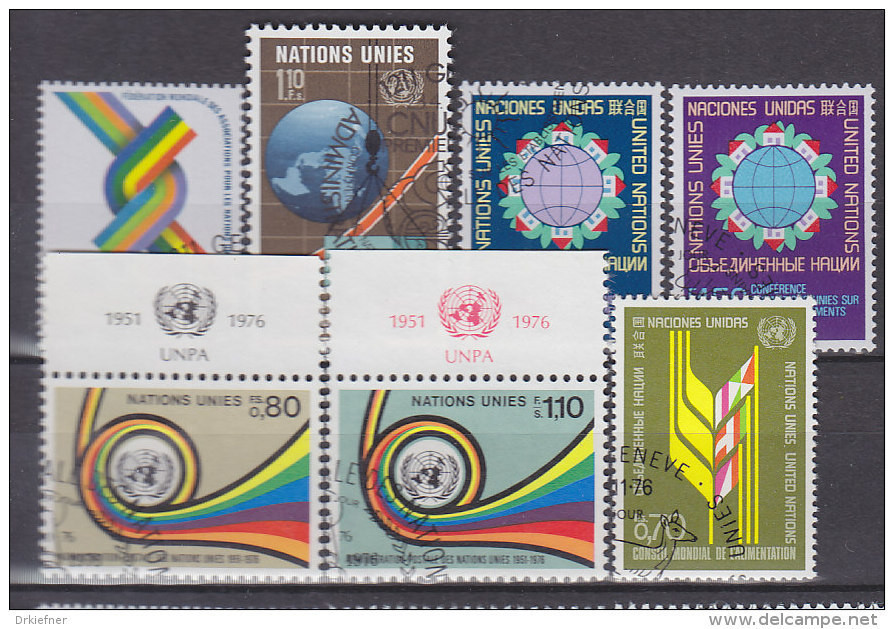 UNO Genf  Jahrgang 1976 Gestempelt, 56-62 Komplett - Gebruikt