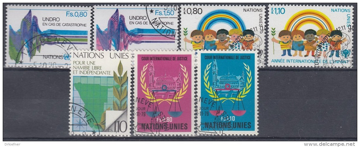 UNO GENF  Jahrgang 1979, Gestempelt, Komplett 81-87 - Gebruikt