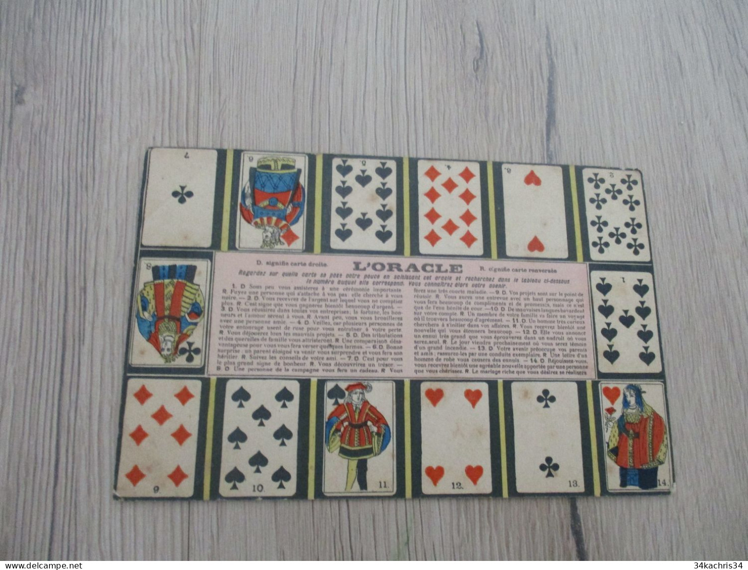 CPA 1904 L'oracle Voyance Carte à Jouer - Playing Cards