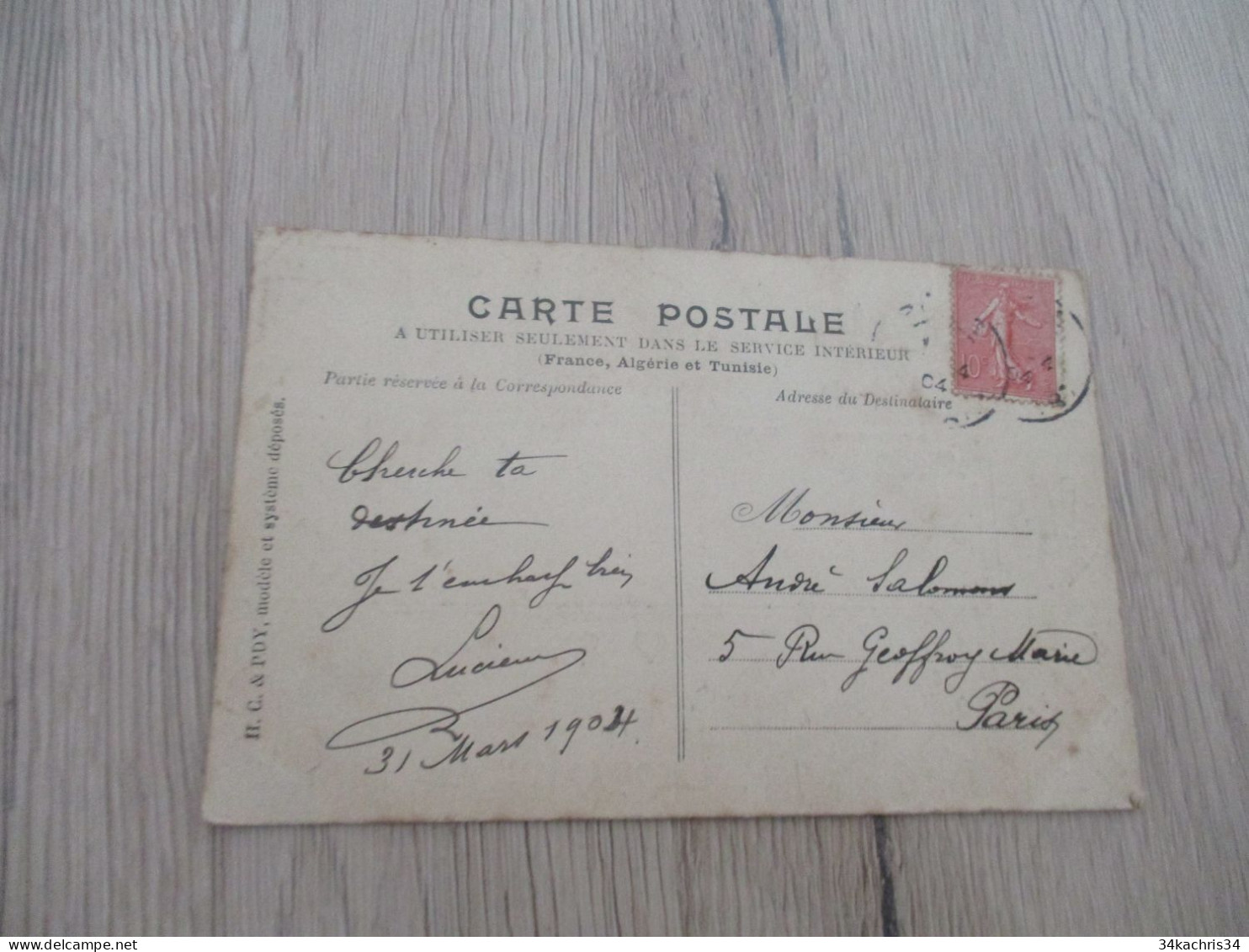 CPA 1904 L'oracle Voyance Carte à Jouer - Speelkaarten