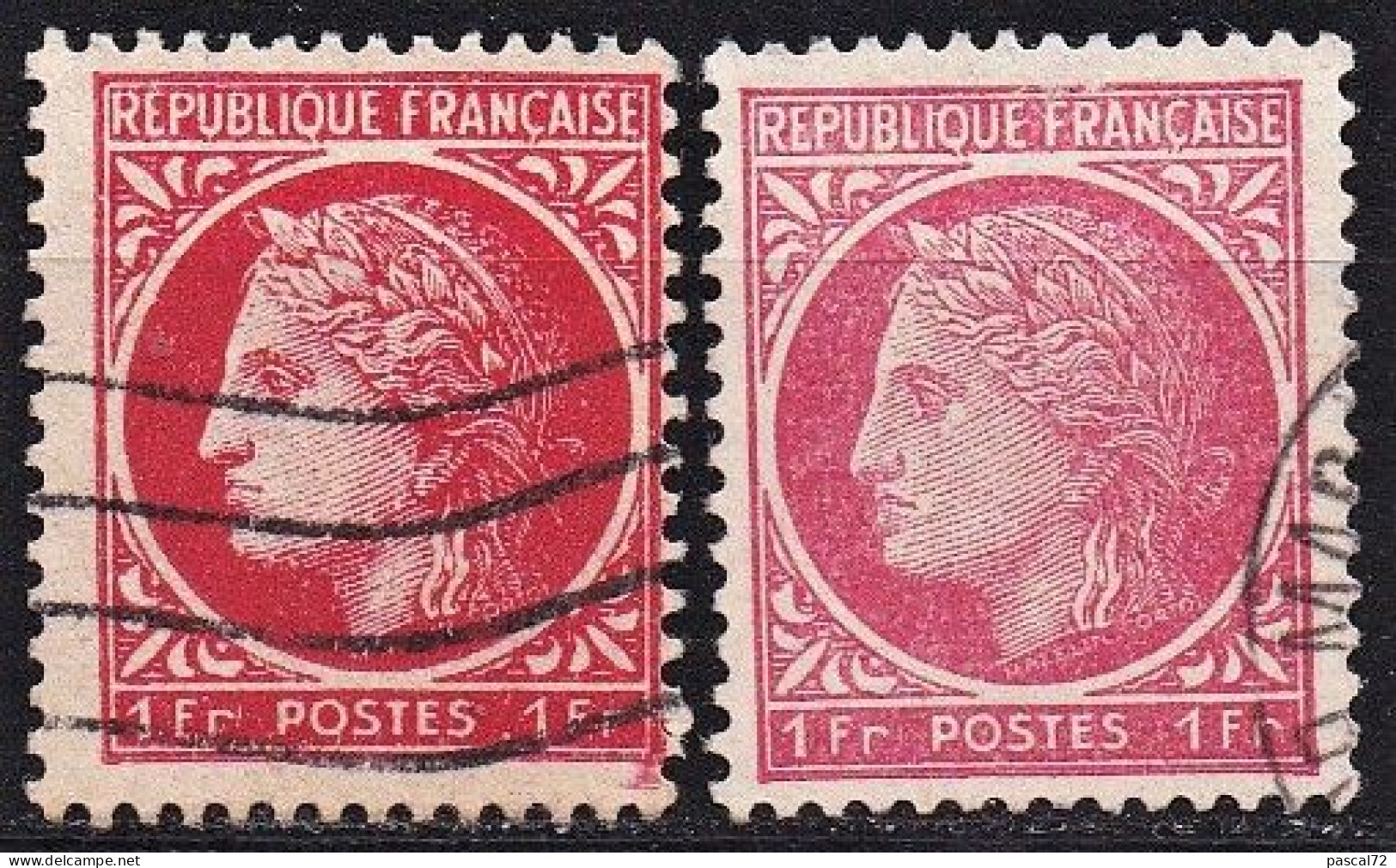 1945-47 Y&T 676 Variété Claire Avec Normal Oblitérés - Used Stamps