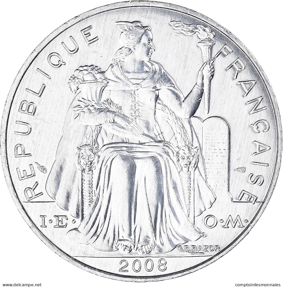 Monnaie, Nouvelle-Calédonie, 5 Francs, 2008 - Nouvelle-Calédonie