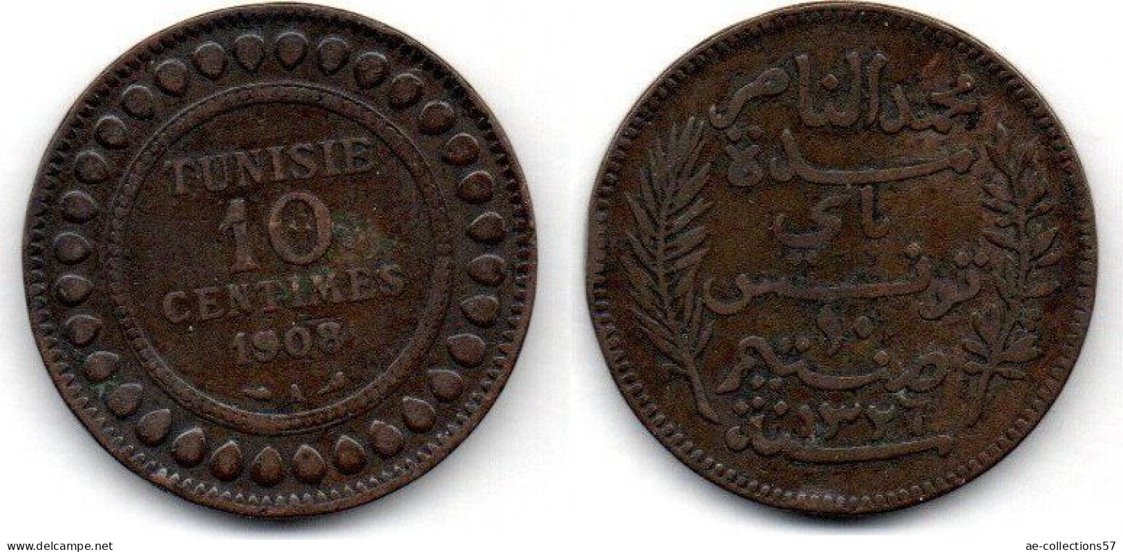 MA 22405 / Tunisie - Tunisia - Tunesien 10 Centimes 1908 TB+ - Tunesië