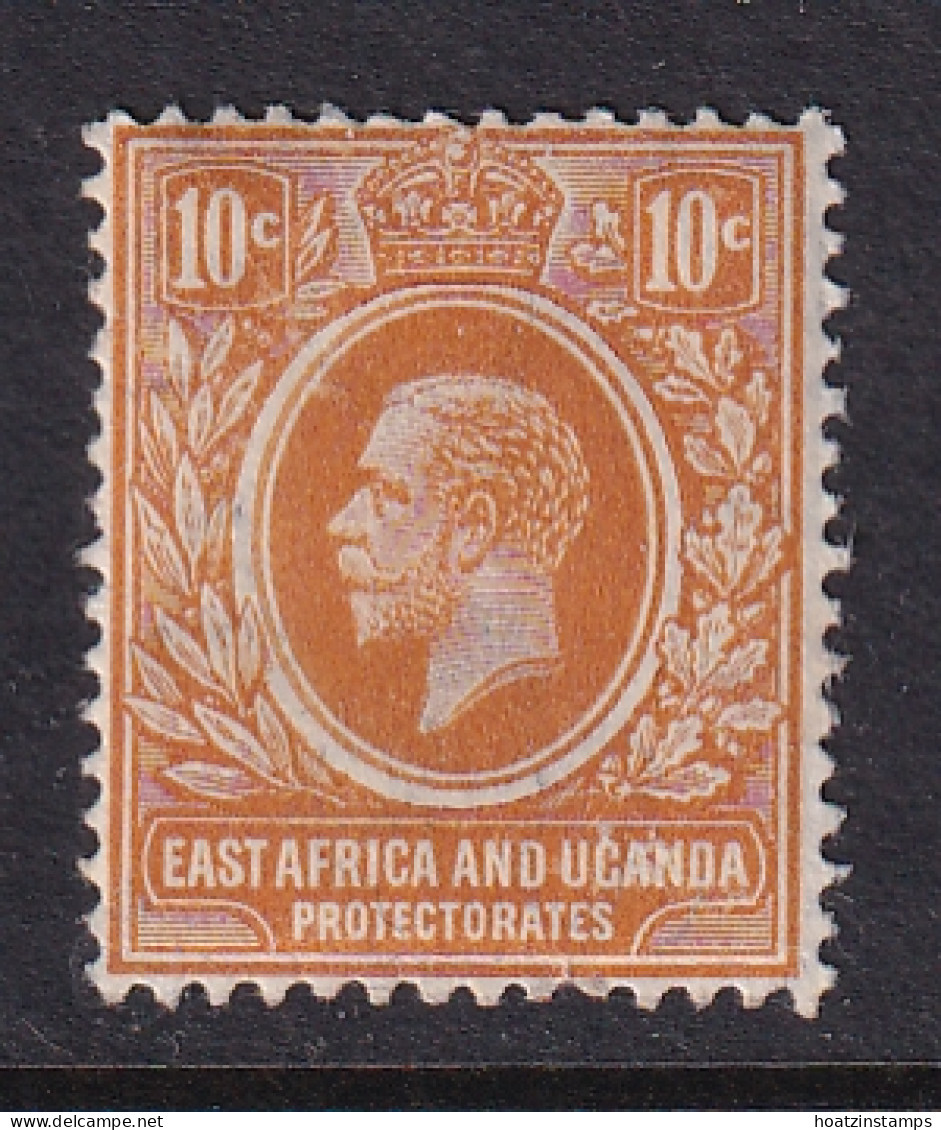 East Africa & Uganda Protectorates: 1912/21   KGV    SG47   10c   Yellow-orange   MH - Protectorats D'Afrique Orientale Et D'Ouganda