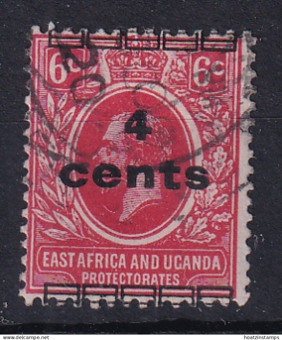 East Africa & Uganda Protectorates: 1919   KGV - Surcharge    SG64   4c On 6c   Used - Protectorados De África Oriental Y Uganda