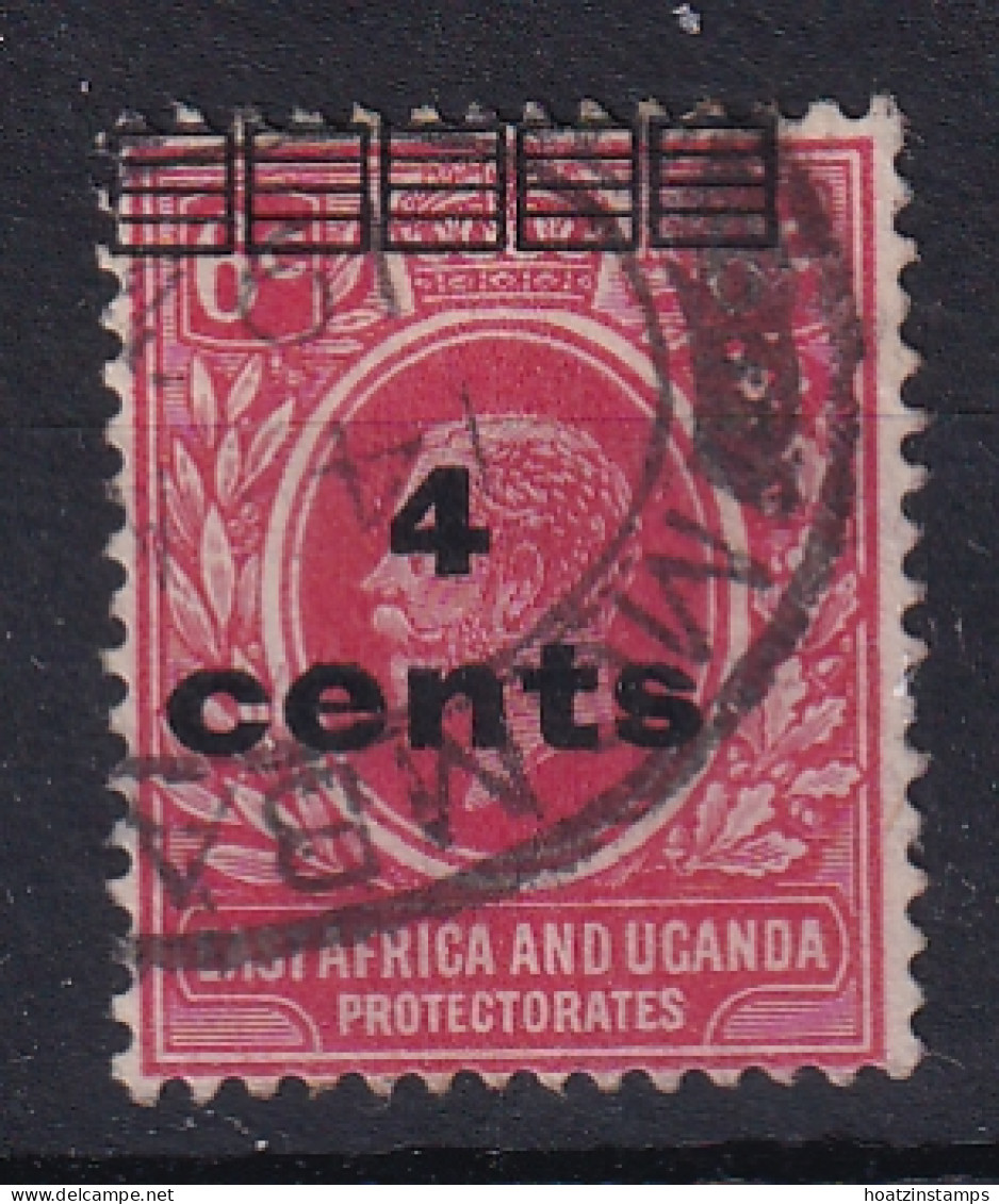 East Africa & Uganda Protectorates: 1919   KGV - Surcharge    SG64   4c On 6c   Used - Protettorati De Africa Orientale E Uganda