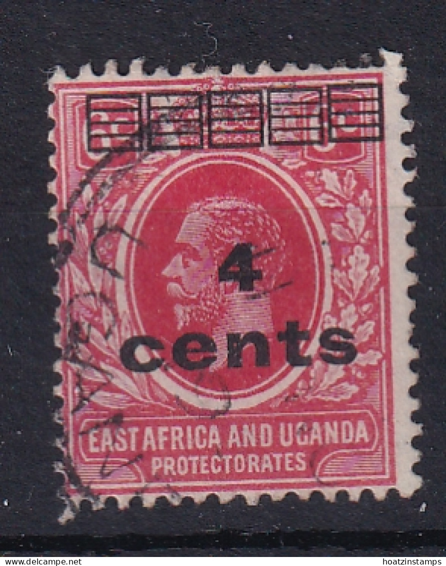 East Africa & Uganda Protectorates: 1919   KGV - Surcharge    SG64   4c On 6c   Used - East Africa & Uganda Protectorates