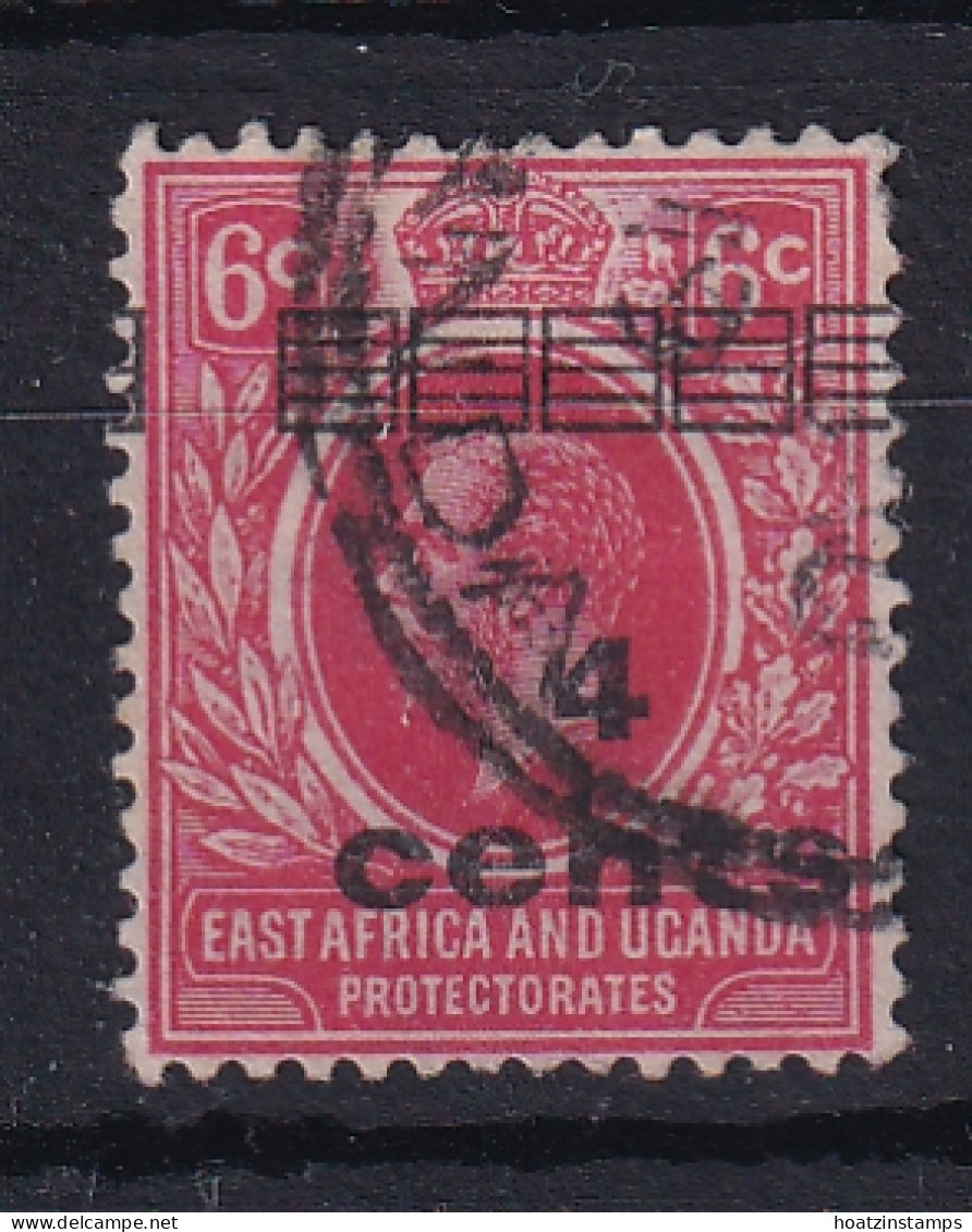 East Africa & Uganda Protectorates: 1919   KGV - Surcharge    SG64   4c On 6c   Used - East Africa & Uganda Protectorates