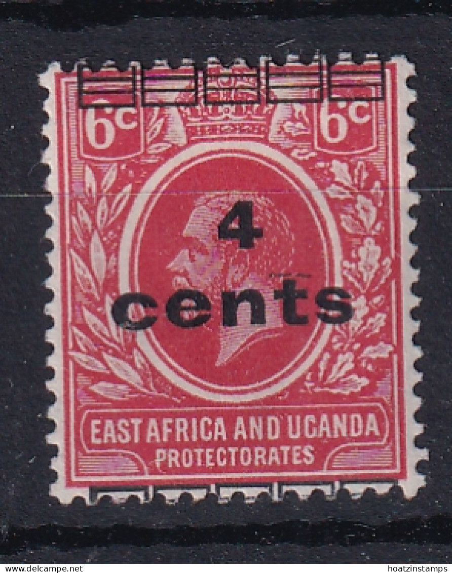 East Africa & Uganda Protectorates: 1919   KGV - Surcharge    SG64   4c On 6c   Used - East Africa & Uganda Protectorates