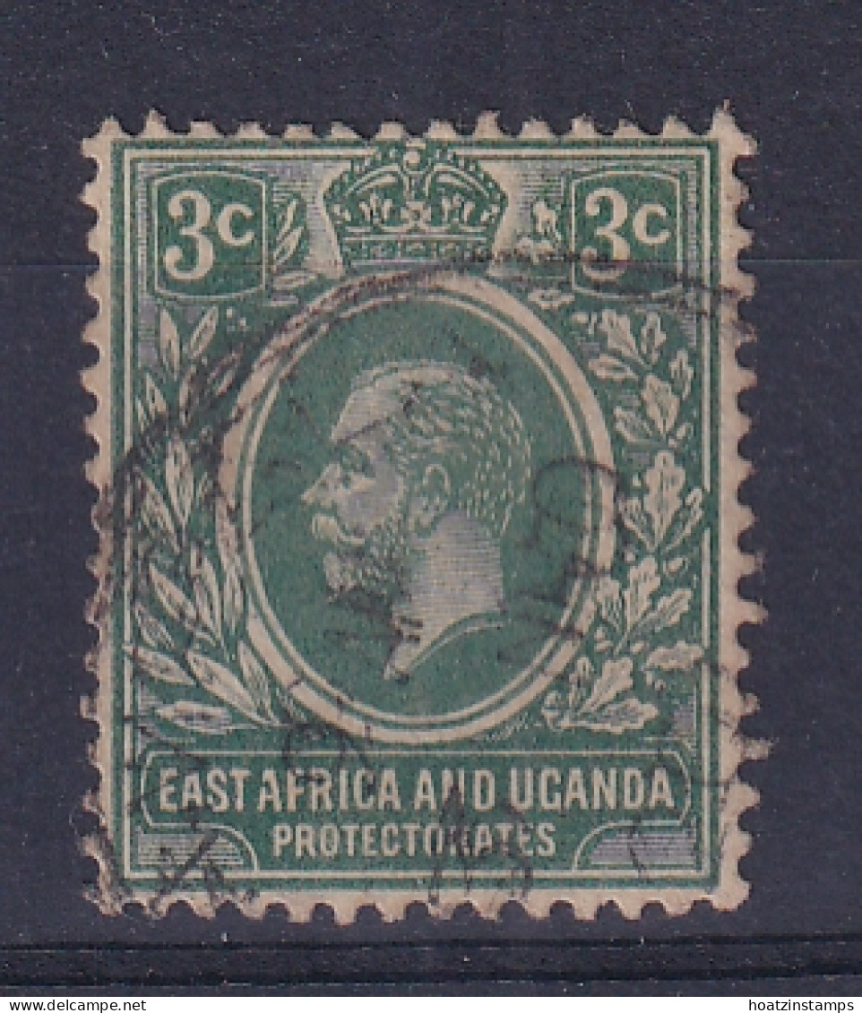 East Africa & Uganda Protectorates: 1921   KGV     SG66   3c   Green   Used - East Africa & Uganda Protectorates