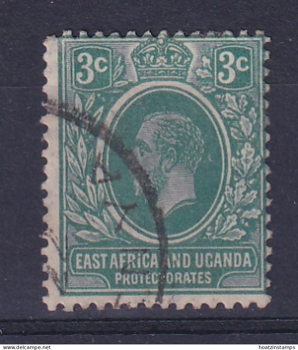 East Africa & Uganda Protectorates: 1921   KGV     SG66a   3c   Blue-green   Used - Protectorados De África Oriental Y Uganda