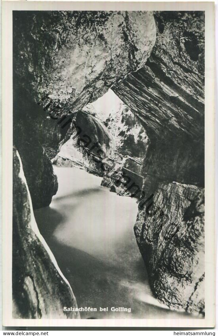 Gollinger Wasserfall - Foto-Ansichtskarte - Verlag C. Jurischek Salzburg 1939 - Golling