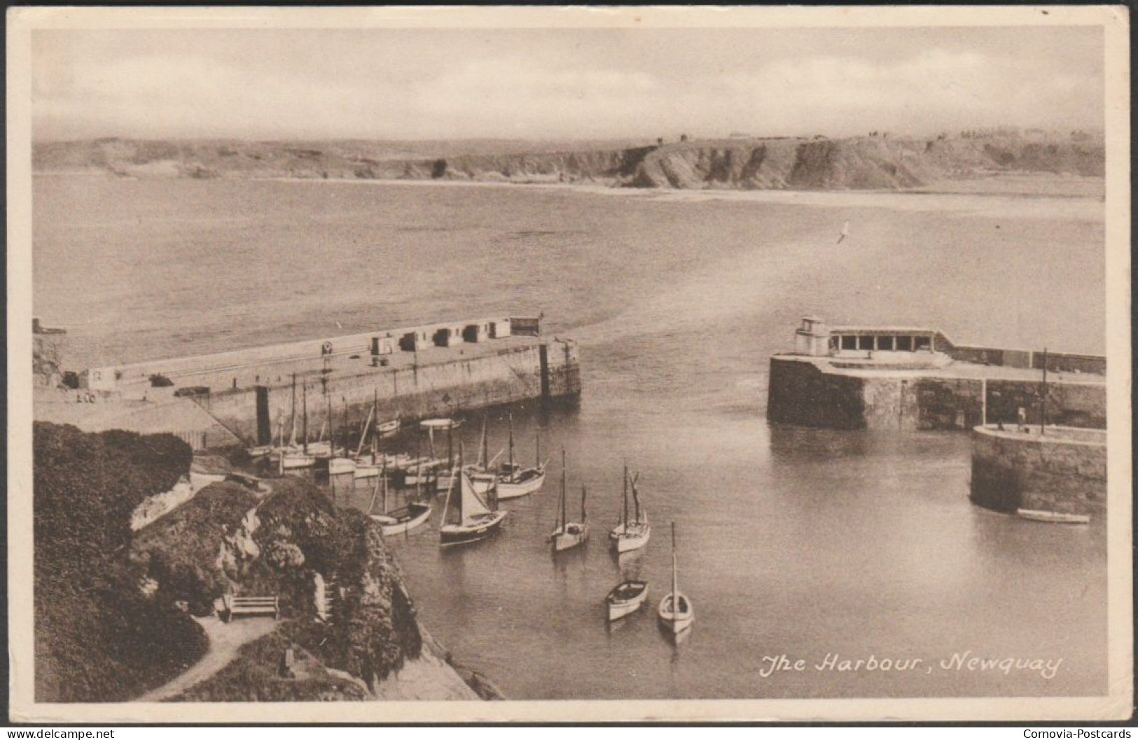 The Harbour, Newquay, Cornwall, C.1940 - Millar & Lang Postcard - Newquay