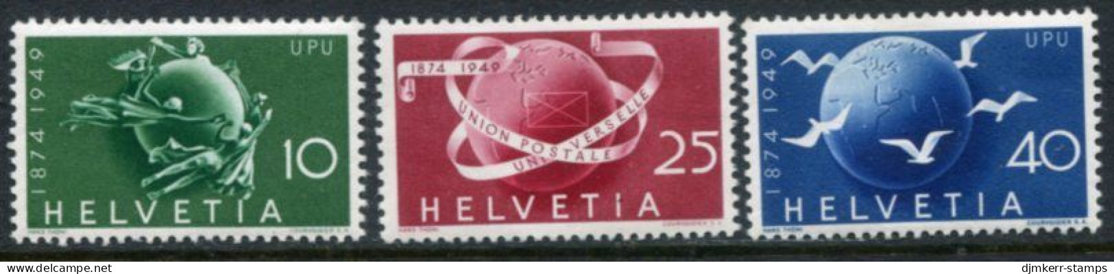 SWITZERLAND 1949 UPU Anniversary MNH / **. Michel 522-24 - Unused Stamps
