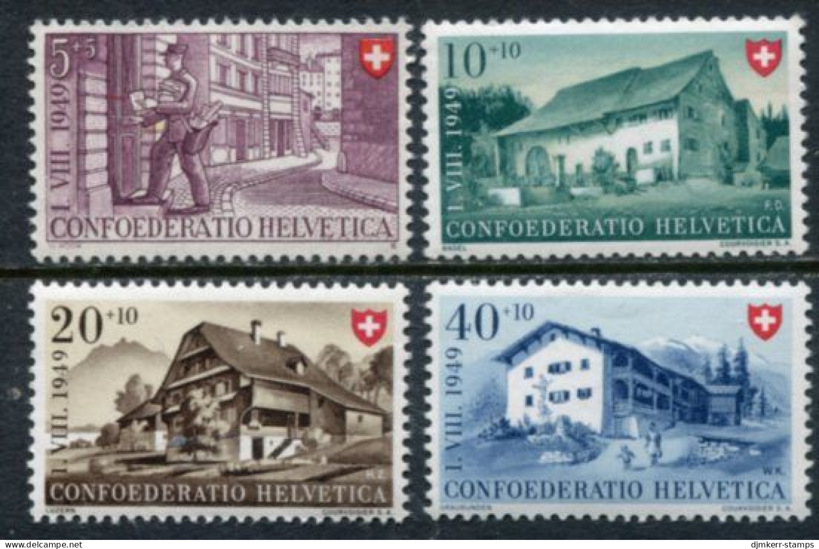 SWITZERLAND 1949 Pro Patria MNH / **. Michel 525-28 - Nuovi