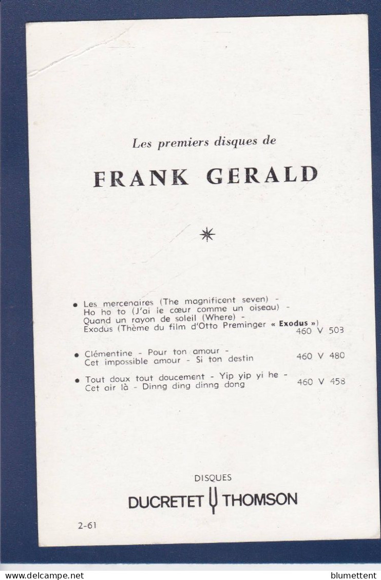 Signature Autographe De Frank GERALD Sur CPSM Voir Dos - Otros & Sin Clasificación