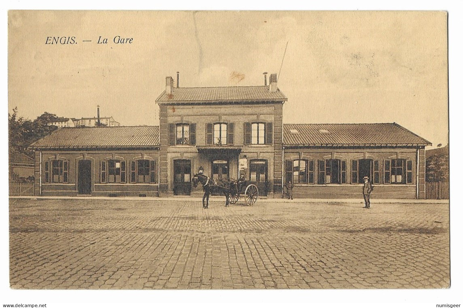 ENGIS  --  La Gare  ( Attelage ) - Engis